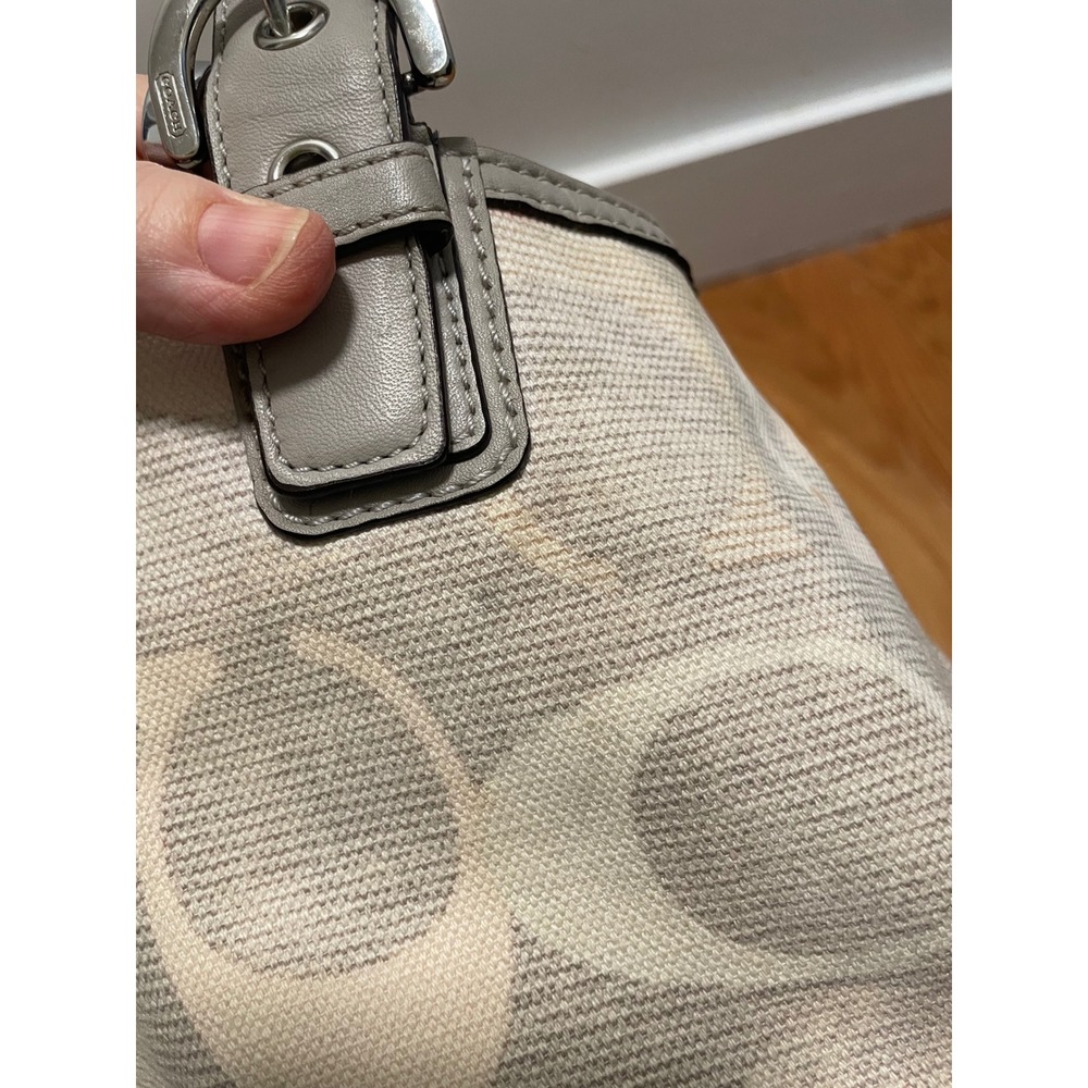 Coach Optic C Canvas Tote Bag Leather Trim‎ F19268 Shoulder 2012 - Picture 11 of 12